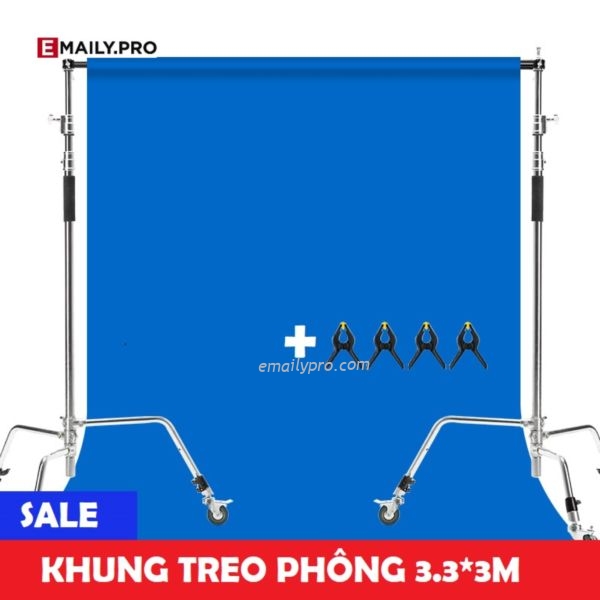 E.PRO Khung treo phông C-STAND 3.3*3M PRO + Bánh xe