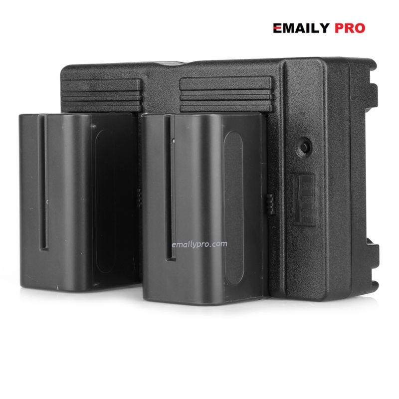 Combo gá chuyển đổi pin V-LOCK sang 2 pin NP 970 + Sạc nhanh