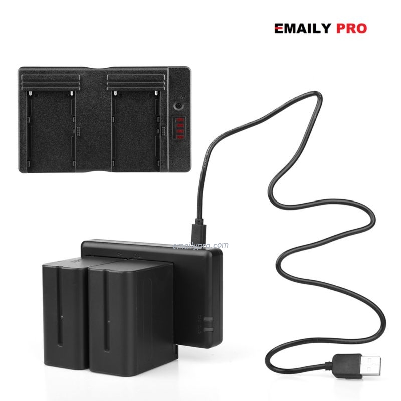 Combo gá chuyển đổi pin V-LOCK sang 2 pin NP 970 + Sạc nhanh