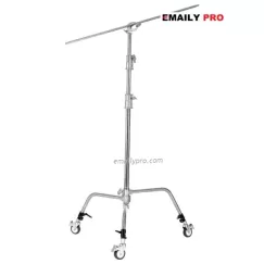 CHÂN ĐÈN C STAND CK-1 INOX + BÁNH XE DI CHUYỂN