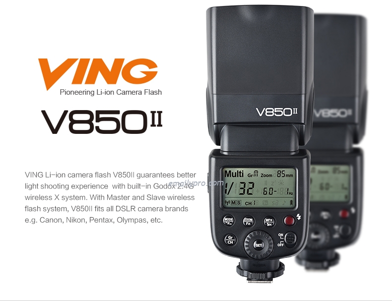 Đèn Flash Godox V850 II Chính hãng Flash Speedlite cho Canon Nikon Sony