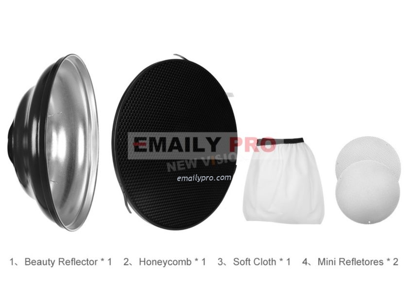 Beauty Dish Mount Bowen EM 42cm- White