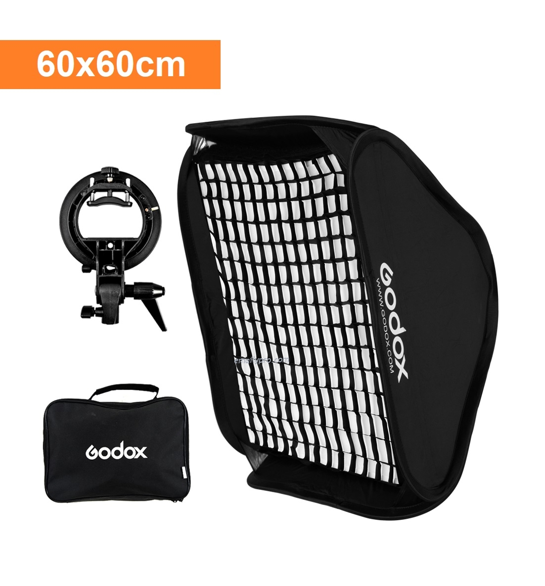 Softbox Flash Speedlite Godox 60x60 cm + Honeycomb