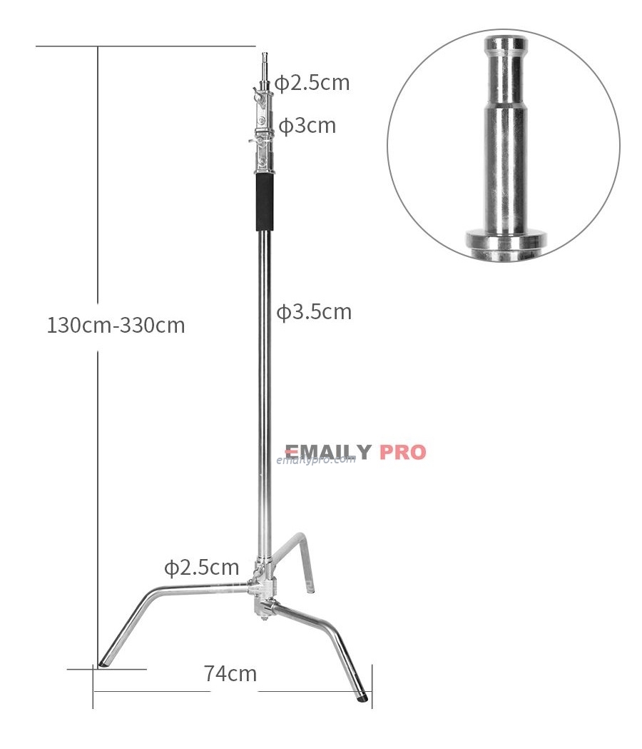 CHÂN ĐÈN C STAND 3.3M