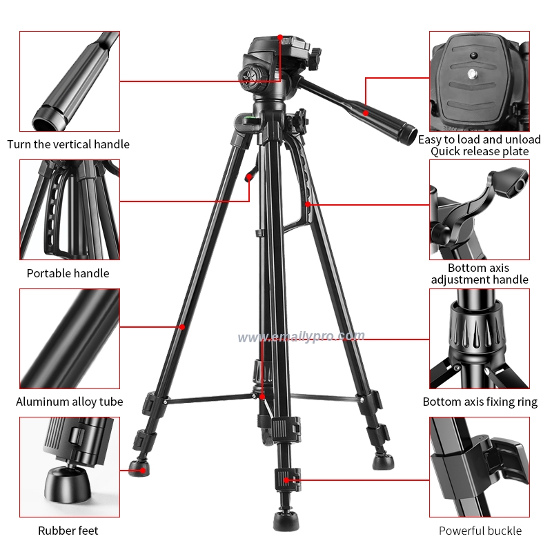 Chân máy Ảnh EMAILY TRIPOD EM-3520