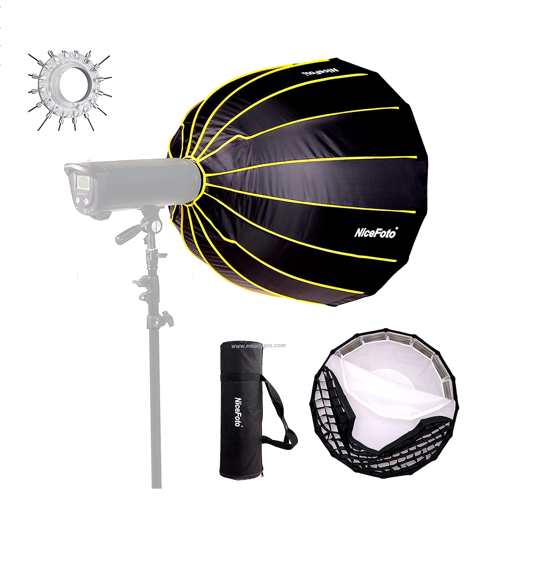 Softbox Parabolic 70cm NiceFoto + Grid