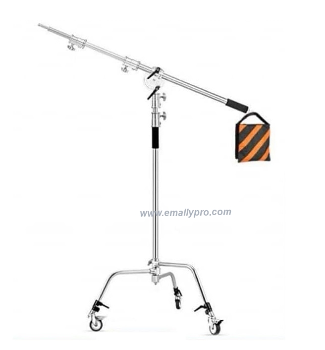 CHÂN BOOM INOX E.PRO FL-330B BÁNH XE