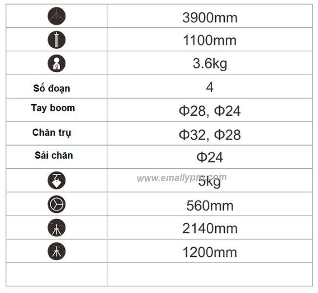 Chân boom NiceFoto LS-16B