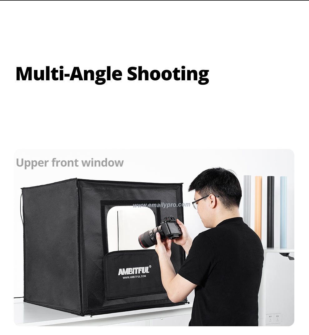 Hộp Chụp Sản Phẩm AMBITFUL 60*60cm LED 2800-5600K