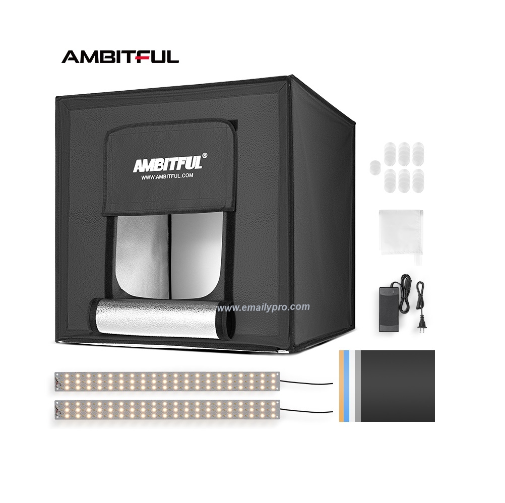 Hộp Chụp Sản Phẩm AMBITFUL 80*80cm LED 2800-5600K