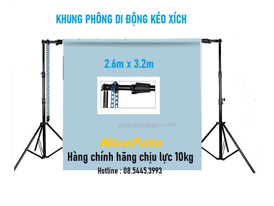 Khung treo phông kéo xích S-12 NiceFoto