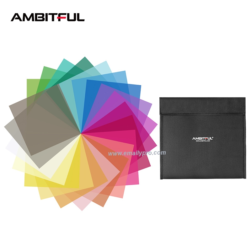 Filter Gel lọc sáng  AMBITFUL 30x30cm 22 màu + Túi