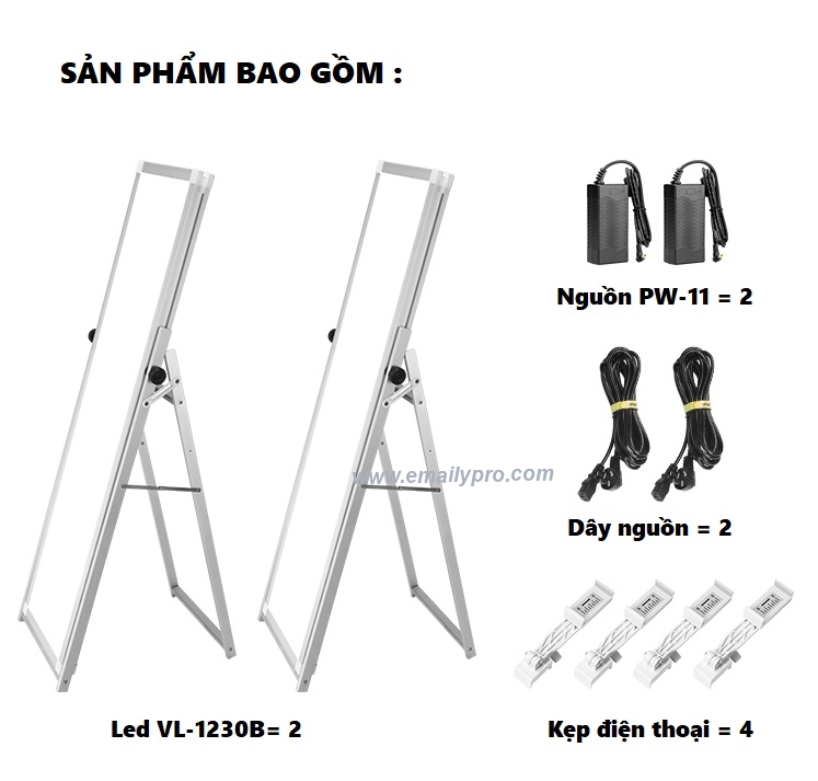Bộ Đèn KIT Video LED NiceFoto KT-LV202