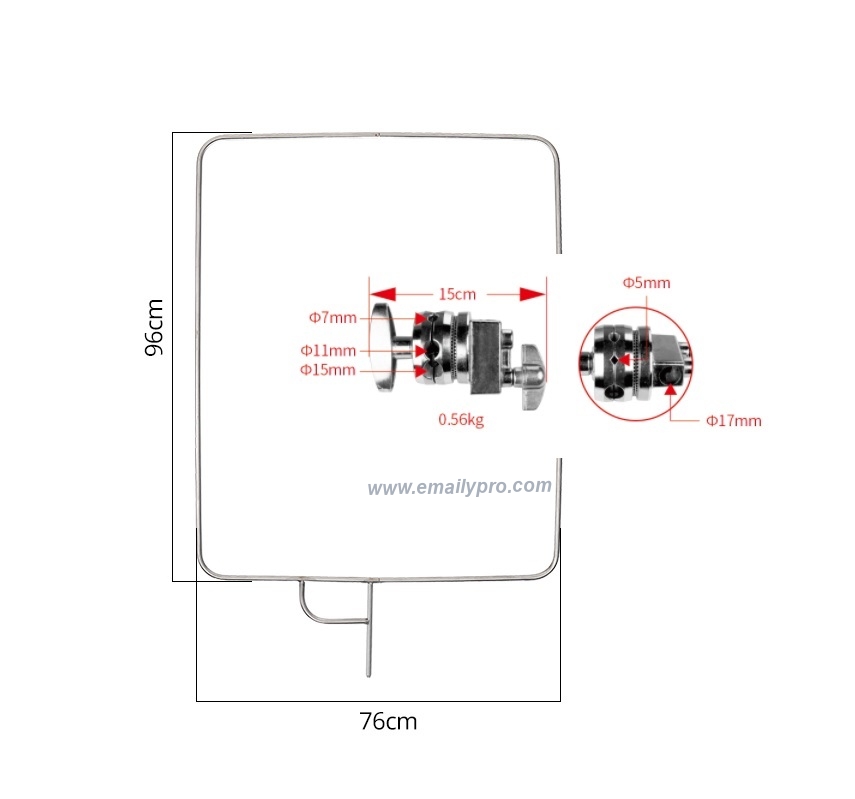 Tay Cờ Tản Sáng 75x90cm + GRIP HEAD NiceFoto