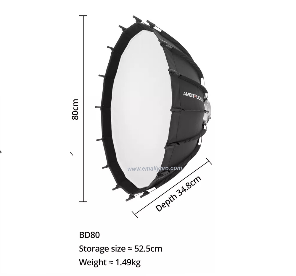 Softbox AMBITFUL BD 80cm Parabol Beauty Dish