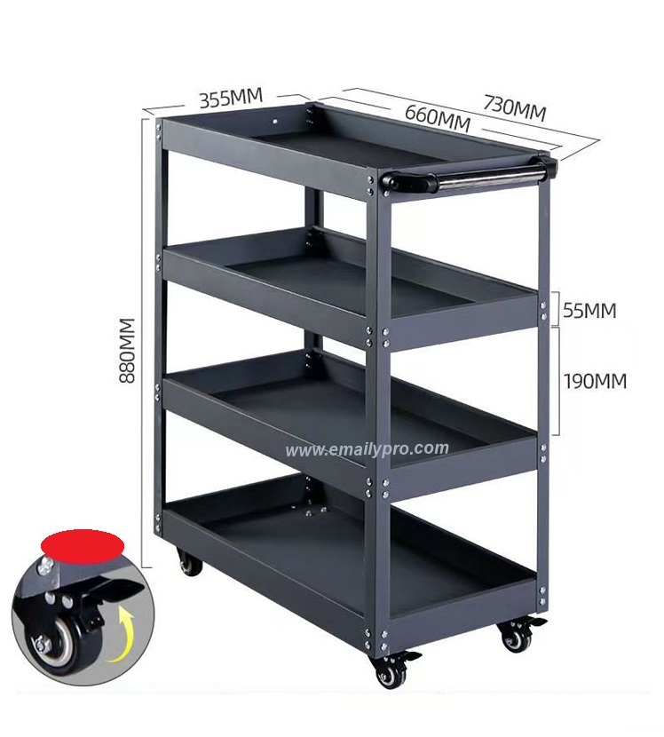 Xe lưu trữ thiết bị 4 Tầng cho STUDIO