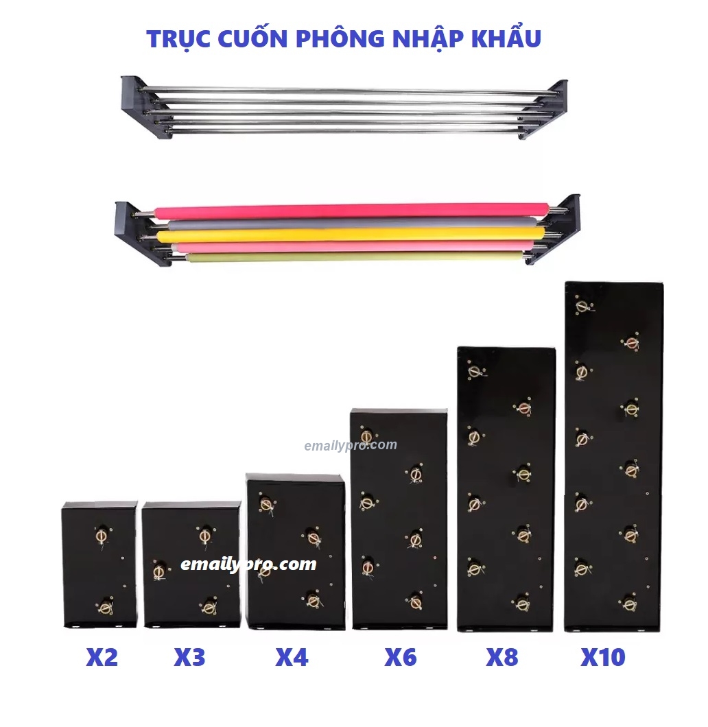 Trục cuốn phông motor điện 3 Phông