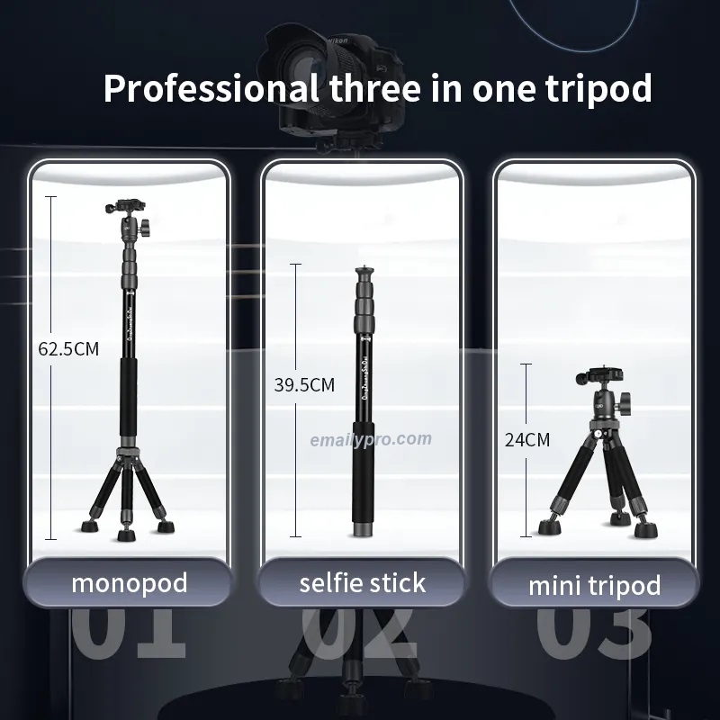 Chân Máy Ảnh Tripod QZSD Beike Q-116- 3in1