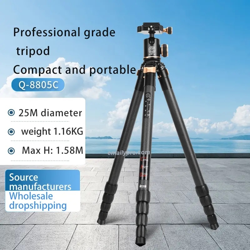 Chân Máy Ảnh Tripod Beike Q8805C Carbon 158CM