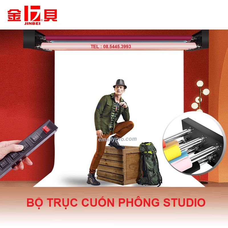 Combo Trục Motor Điện*6 + 6 Phông 2.7*5m