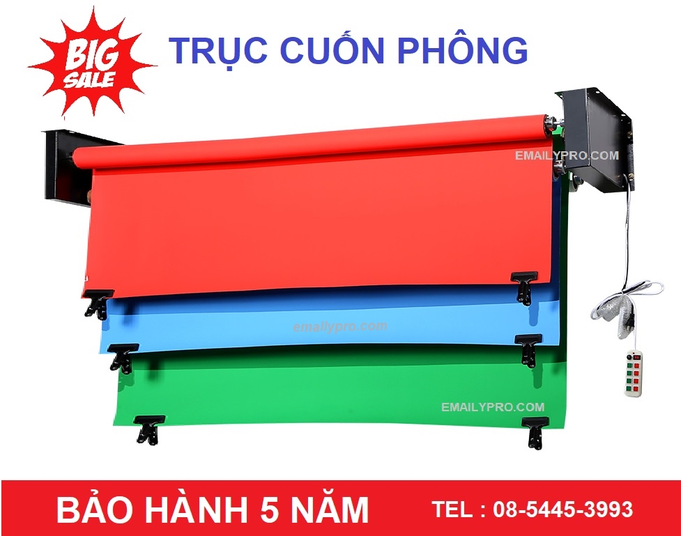 Combo Trục Motor Điện*8 + 8 Phông 2.7*5m