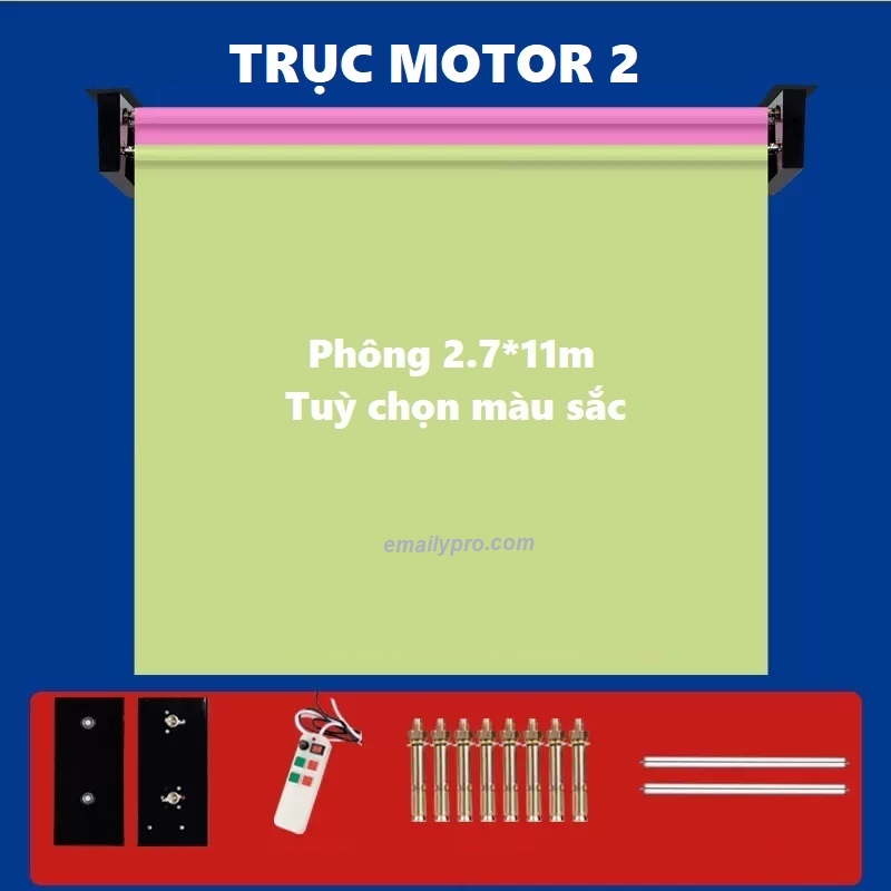 Combo Trục Điện X2+2 Phông 2.7x11m