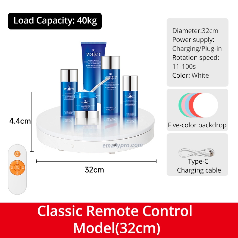 Bàn xoay chụp sản phẩm 360 độ - 32cm - 40Kg