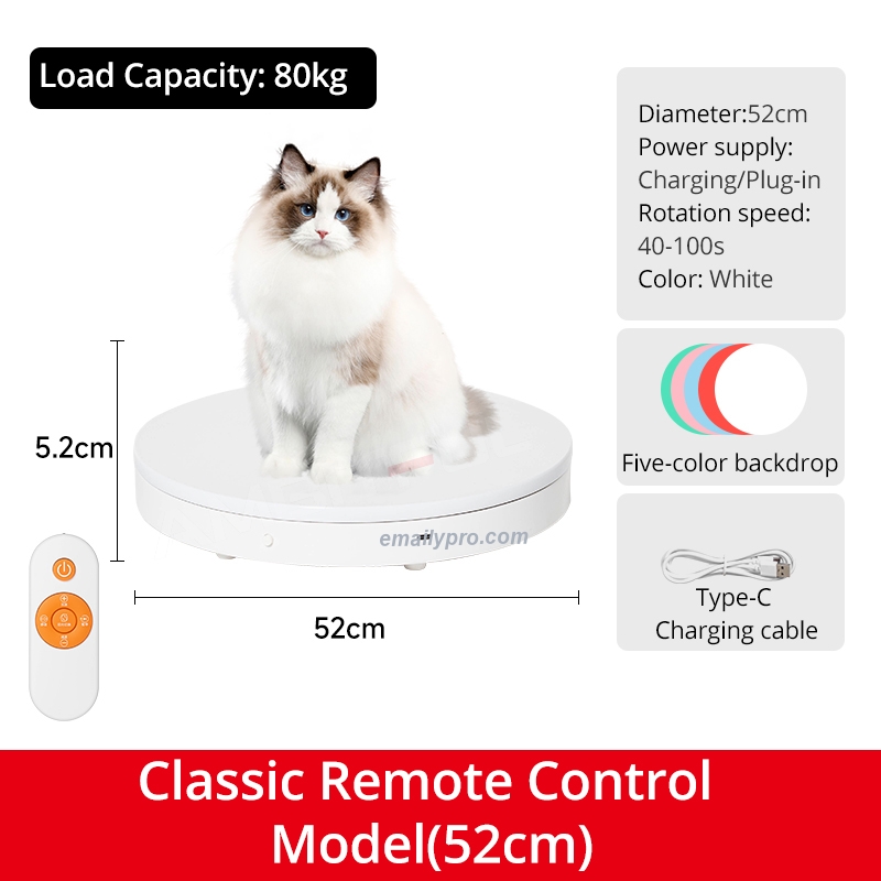 Bàn xoay chụp sản phẩm 360 độ - 52cm - 100Kg