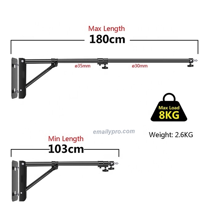 TAY BOOM TREO ĐÈN GẮN TƯỜNG 103 - 180CM