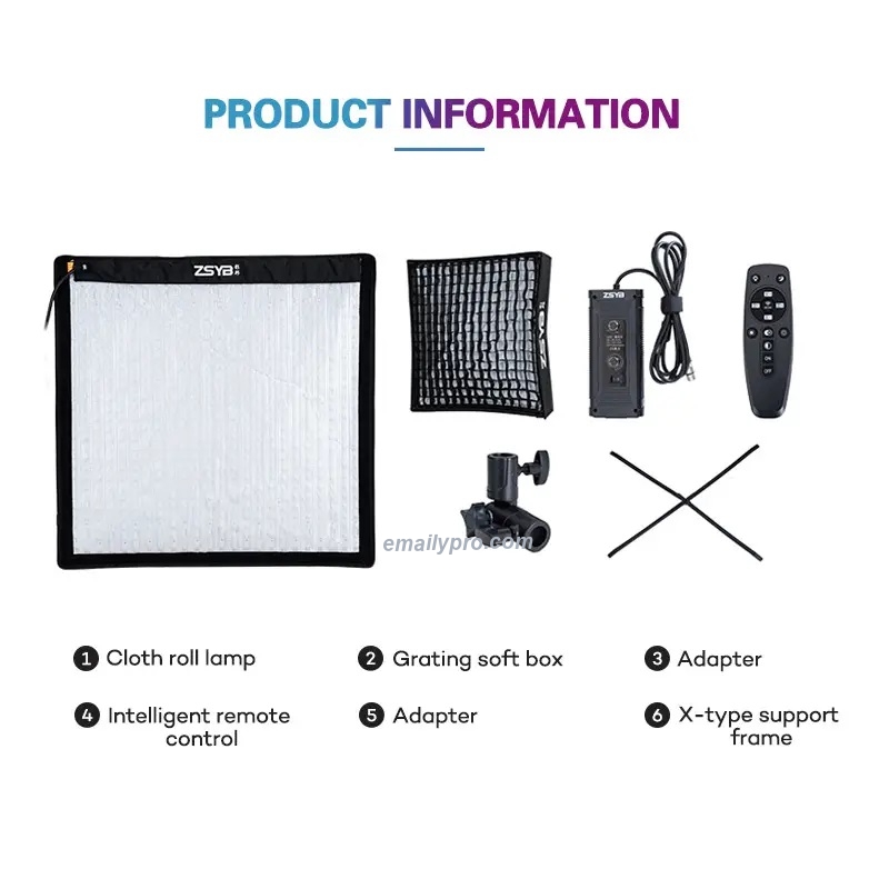 LED JB-150BI Light 63*63cm Softobx Photo Studio