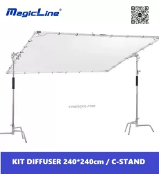 KIT FRAME SCRIM DIFFUSER + C-STAND ML-240