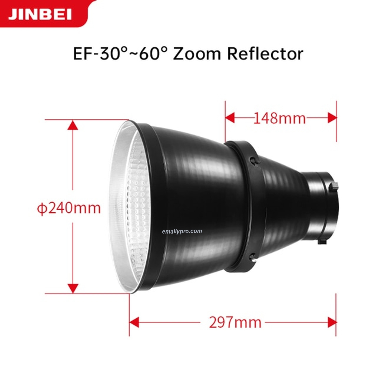 Choá phản quang Zoom Jinbei EF-30°~60°