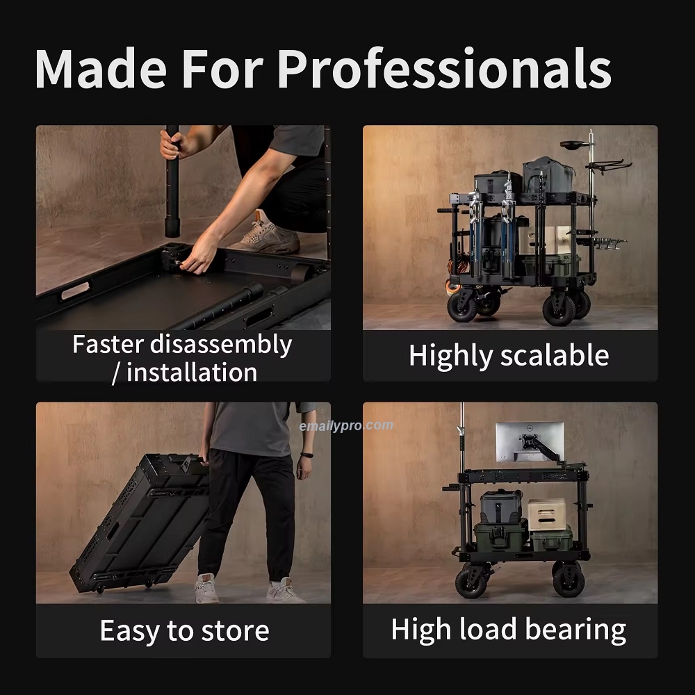 Xe Đẩy Pro Cho Nhiếp Ảnh Quay Phim SELENS Tải Trọng 300Kg