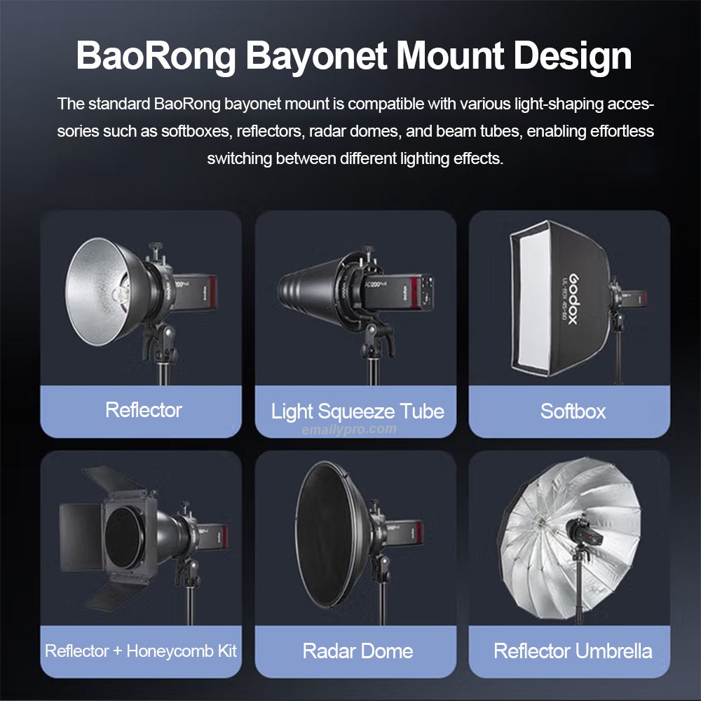 Godox S3 Ngàm chuyển Bowen Godox S3 cho V860 V1 V100 AD200 AD300