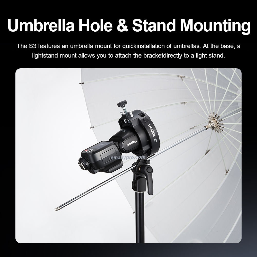 Godox S3 Ngàm chuyển Bowen Godox S3 cho V860 V1 V100 AD200 AD300