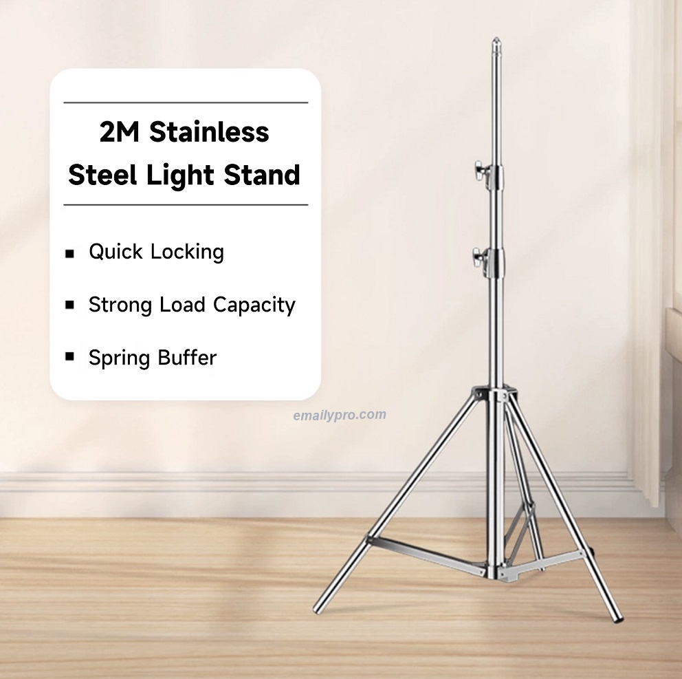 Chân đèn E.PRO E-200S Thép Không Gỉ - Chịu lực Cao