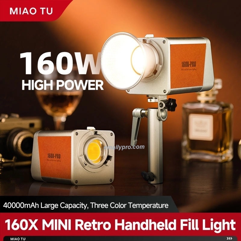 Đèn LED MIAOTU 160W – Pin 20000mAh, CRI ≥97, nhiệt độ màu 2700-6500K
