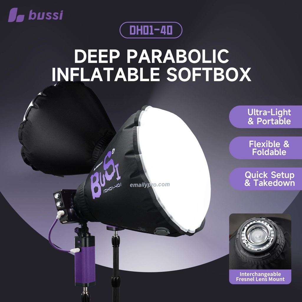 Softbox Bơm Hơi Deep BUSSI DH01-40 Fresnel – Thiết Lập Siêu Tốc Ngoài trời