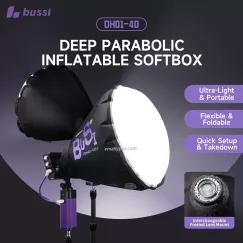 Softbox Bơm Hơi Deep BUSSI DH01-40 Fresnel – Thiết Lập Siêu Tốc Ngoài trời