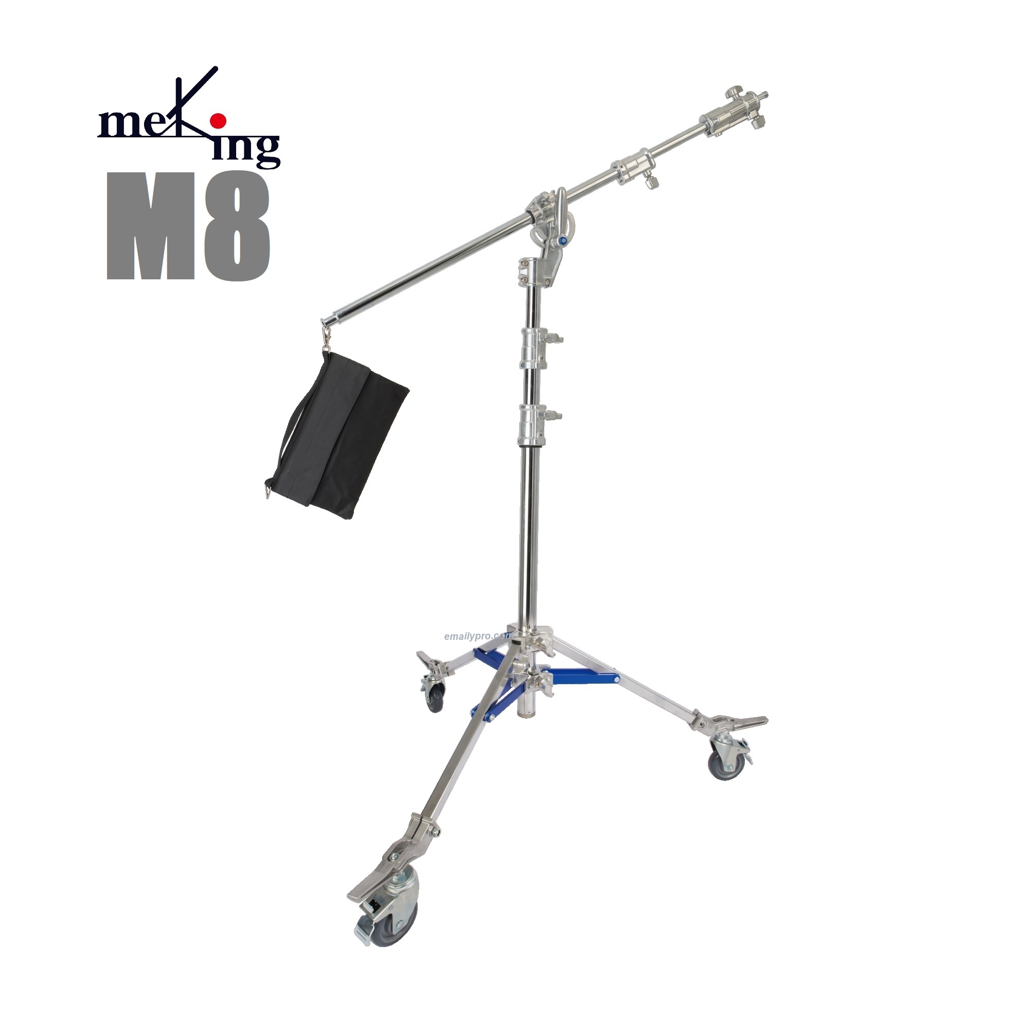 Chân Đèn Light Stand Boom M8 Pro Meking Chính Hãng – Cao 5.32m, Tải 10kg