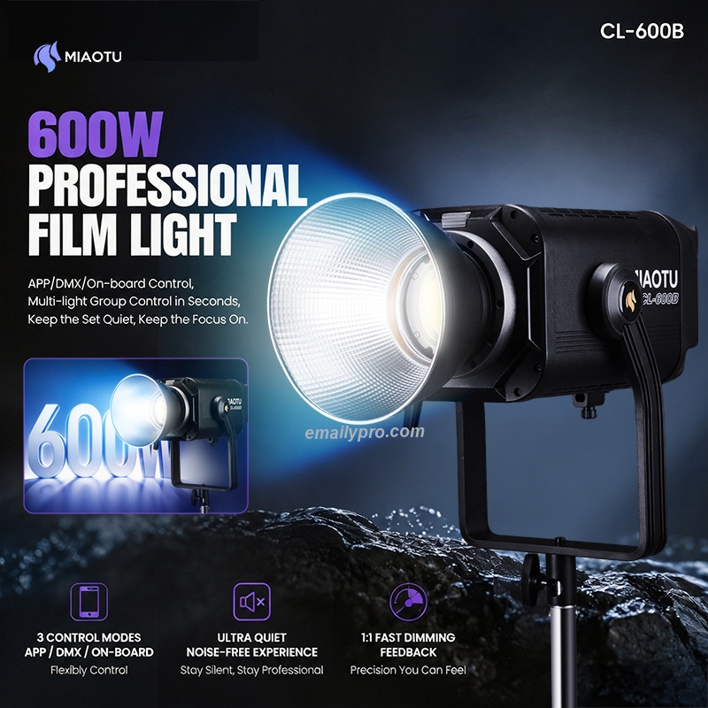 Đèn Studio LED MIAOTU CL-600B (2700K-6500K) – Chính Hãng, Giá Tốt (4)