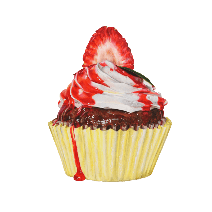 Bánh Cupcake dâu