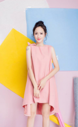 Đầm xuông nơ cổ