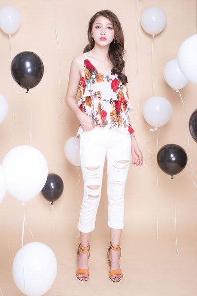 Quần jean rách nhiều dáng rộng