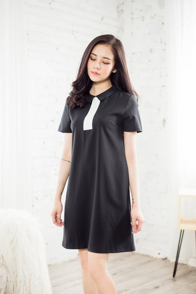 VÁY SUÔNG CỔ ĐỨC KHÔNG CHÂN  VX01-1302