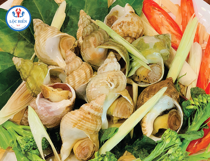 Ốc bulot hấp sả 