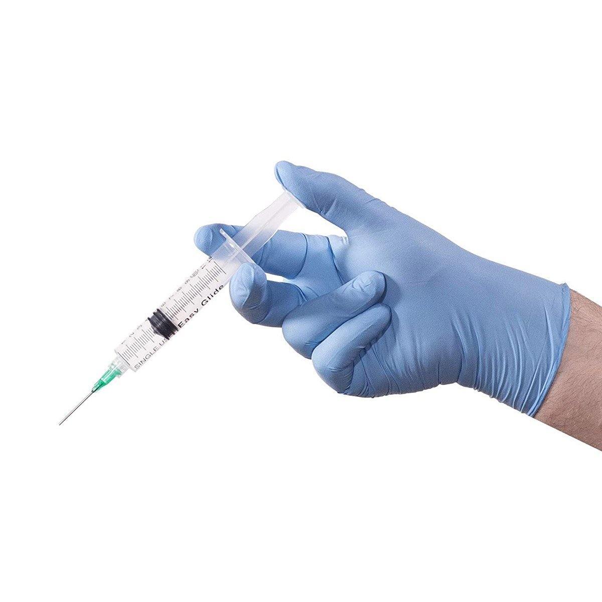 Hộp găng tay nitrile xanh lớn