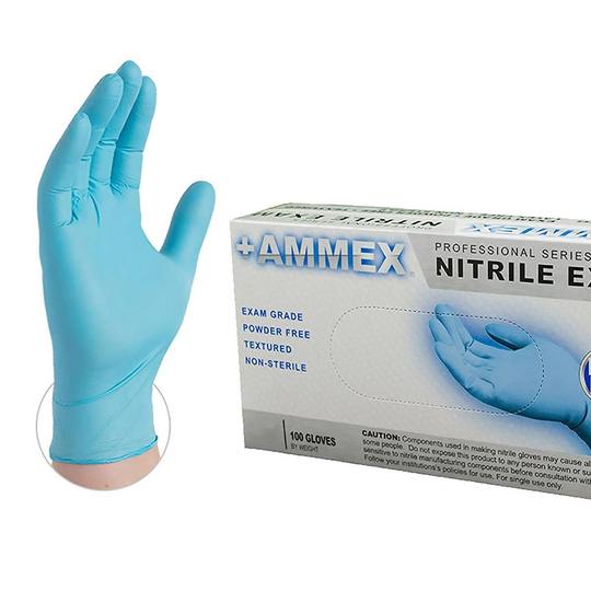 Hộp găng tay nitrile xanh lớn