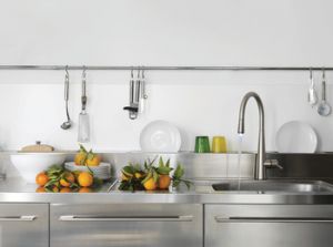 Chậu rửa chén, Inox, HS-SSD8247 tròn, một bồn có bàn ráo nước