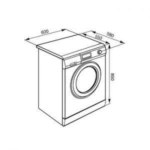 Máy giặt kết hợp sấy, Độc lập, cửa trước, sức chứa đồ giặt: 7 Kg, Smeg